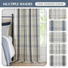 image:imageDriftAway 100 Blackout Plaid Linen Chenille Curtains 84 Inches Loden GreenNavy