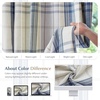 image:imageDriftAway 100 Blackout Plaid Linen Chenille Curtains 84 Inches Loden GreenNavy