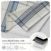 image:imageDriftAway 100 Blackout Plaid Linen Chenille Curtains 84 Inches Loden GreenNavy