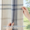 image:imageDriftAway 100 Blackout Plaid Linen Chenille Curtains 84 Inches Loden GreenNavy