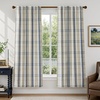 image:imageDriftAway 100 Blackout Plaid Linen Chenille Curtains 84 Inches Loden GreenNavy