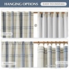 image:imageDriftAway 100 Blackout Plaid Linen Chenille Curtains 84 Inches Loden GreenNavy
