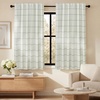 image:imageDriftAway 100 Blackout Plaid Linen Curtains 84 Inches Long 2 Panels BlackBlack
