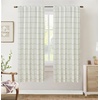 image:imageDriftAway 100 Blackout Plaid Linen Curtains 84 Inches Long 2 Panels BlackBlack