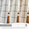 image:imageDriftAway 100 Blackout Plaid Linen Curtains 84 Inches Long 2 Panels BlackBlack