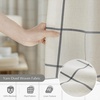 image:imageDriftAway 100 Blackout Plaid Linen Curtains 84 Inches Long 2 Panels BlackBlack