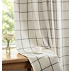 image:imageDriftAway 100 Blackout Plaid Linen Curtains 84 Inches Long 2 Panels BlackBlack