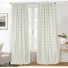 image:imageDriftAway 100 Blackout Plaid Linen Curtains 84 Inches Long 2 Panels BlackBlack