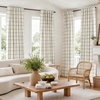 image:imageDriftAway 100 Blackout Plaid Linen Curtains 84 Inches Long 2 Panels BlackBlack