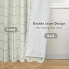 image:imageDriftAway 100 Blackout Plaid Linen Curtains 84 Inches Long 2 Panels BlackBlack