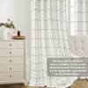 image:imageDriftAway 100 Blackout Plaid Linen Curtains 84 Inches Long 2 Panels BlackBlack