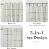 image:imageDriftAway 100 Blackout Plaid Linen Curtains 84 Inches Long 2 Panels BlackBlack