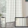 image:imageDriftAway 100 Blackout Plaid Linen Curtains 84 Inches Long 2 Panels BlackBlack