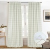 image:imageDriftAway 100 Blackout Plaid Linen Curtains 84 Inches Long 2 Panels BlackBlack