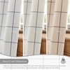 image:imageDriftAway 100 Blackout Plaid Linen Curtains 84 Inches Long 2 Panels BlackGrey