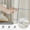 image:imageDriftAway 100 Blackout Plaid Linen Curtains 84 Inches Long 2 Panels BlackGrey