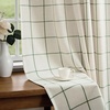 image:imageDriftAway 100 Blackout Plaid Linen Curtains 84 Inches Long 2 Panels BlackLoden Green