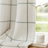 image:imageDriftAway 100 Blackout Plaid Linen Curtains 84 Inches Long 2 Panels BlackLoden Green