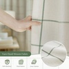 image:imageDriftAway 100 Blackout Plaid Linen Curtains 84 Inches Long 2 Panels BlackLoden Green