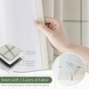 image:imageDriftAway 100 Blackout Plaid Linen Curtains 84 Inches Long 2 Panels BlackLoden Green