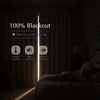 image:imageDriftAway 100 Blackout Plaid Linen Curtains 84 Inches Long 2 Panels BlackNavy Blue