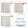 image:imageDriftAway 100 Blackout Plaid Linen Curtains 84 Inches Long 2 Panels BlackNavy Blue