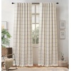 image:imageDriftAway 100 Blackout Plaid Linen Curtains 84 Inches Long 2 Panels BlackNavy Blue
