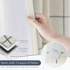 image:imageDriftAway 100 Blackout Plaid Linen Curtains 84 Inches Long 2 Panels BlackNavy Blue