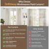 image:imageDriftAway 100 Blackout Plaid Linen Curtains 84 Inches Long 2 Panels BlackRed
