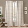 image:imageDriftAway 100 Blackout Plaid Linen Curtains 84 Inches Long 2 Panels BlackRed