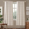 image:imageDriftAway 100 Blackout Plaid Linen Curtains 84 Inches Long 2 Panels BlackRed
