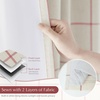 image:imageDriftAway 100 Blackout Plaid Linen Curtains 84 Inches Long 2 Panels BlackRed
