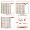 image:imageDriftAway 100 Blackout Plaid Linen Curtains 84 Inches Long 2 Panels BlackRed