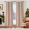 image:imageDriftAway 100 Blackout Plaid Linen Curtains 84 Inches Long 2 Panels BlackRed Green