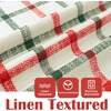 image:imageDriftAway 100 Blackout Plaid Linen Curtains 84 Inches Long 2 Panels BlackRed Green