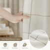 image:imageDriftAway 100 Blackout Plaid Linen Curtains 84 Inches Long 2 Panels BlackTaupe