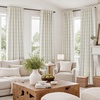 image:imageDriftAway 100 Blackout Plaid Linen Curtains 84 Inches Long 2 Panels BlackTaupe
