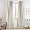 image:imageDriftAway 100 Blackout Plaid Linen Curtains 84 Inches Long 2 Panels BlackTaupe