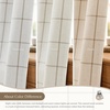 image:imageDriftAway 100 Blackout Plaid Linen Curtains 84 Inches Long 2 Panels BlackTaupe
