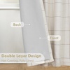 image:imageDriftAway 100 Blackout Plaid Linen Curtains 84 Inches Long 2 Panels BlackTaupe