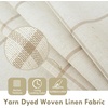 image:imageDriftAway 100 Blackout Plaid Linen Curtains 84 Inches Long 2 Panels BlackTaupe