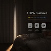 image:imageDriftAway 100 Blackout Plaid Linen Curtains 84 Inches Long 2 Panels BlackTaupe