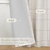 image:imageDriftAway 100 Blackout Plaid Linen Curtains 84 Inches Long 2 Panels BlackTaupe