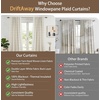 image:imageDriftAway 100 Blackout Plaid Linen Curtains 84 Inches Long 2 Panels BlackTaupe