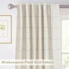 image:imageDriftAway 100 Blackout Plaid Linen Curtains 84 Inches Long 2 Panels BlackTaupe