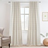 image:imageDriftAway 100 Blackout Plaid Linen Curtains 84 Inches Long 2 Panels BlackTaupe