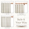 image:imageDriftAway 100 Blackout Plaid Linen Curtains 84 Inches Long 2 Panels BlackTaupe