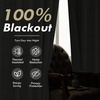 image:imageDriftAway 100 Blackout Plaid Linen Curtains 84 Inches Long 2 Panels BlackTaupe