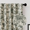 image:imageDriftAway 100 Blackout Vintage Floral Linen Curtains Double Layer French Country Peony Flower Printed Pattern Thermal Insulated Drapes for Bedroom Living Room Back Tab 2 Panels W52 x L84 TaupeCreamCandiceblack