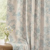 image:imageDriftAway 100 Blackout Vintage Floral Linen Curtains Double Layer French Country Peony Flower Printed Pattern Thermal Insulated Drapes for Bedroom Living Room Back Tab 2 Panels W52 x L84 TaupeCreamCatherineblue